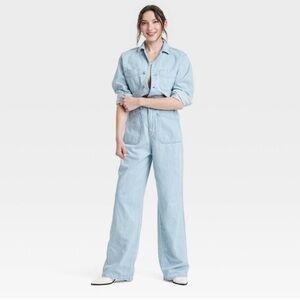 Light Blue Denim Jumpsuit